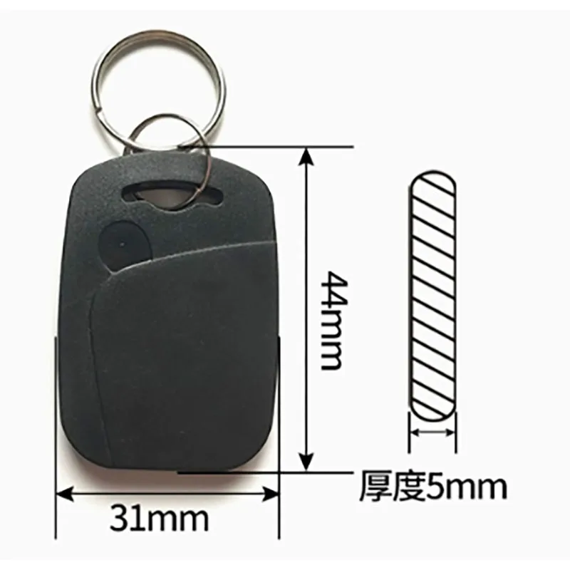 100Pcs ID 125KHz T5577 Writable RFID Key Tags Ring Tokens Keyfobs 5200 Rewritable Keychain Card Copy Clone Duplicate