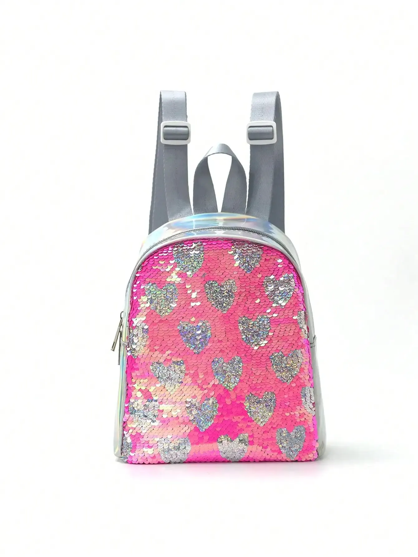 1 Piece Kids Girls Fashion Cute Love Sequins Multicolor Y2k Style Kids Backpack Kids Crossbody Bag Kids Satchel Bag