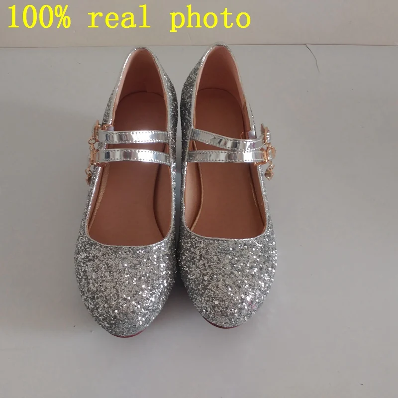 ORCHA LISA buty ślubne damskie czółenka brokat Rhinestone pasek na kostkę blokowe obcasy party dress buty srebrne