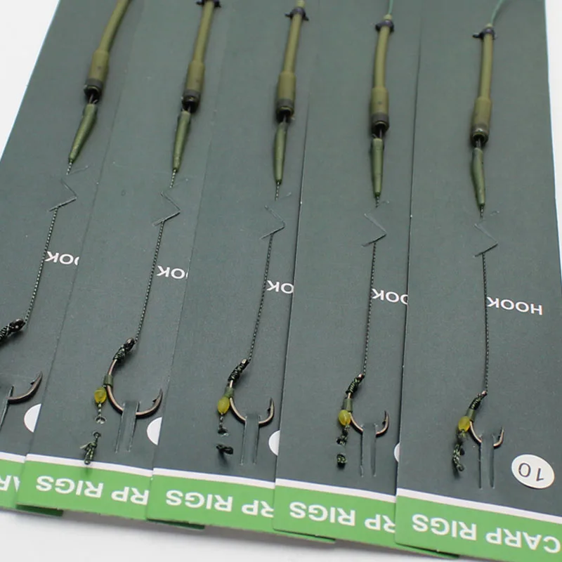 Carp Fishing Hair Rigs Ready Made Carp Fishing Hook Size 2#4#6#8 Fishing Tackle Equipment Accessories Pesca