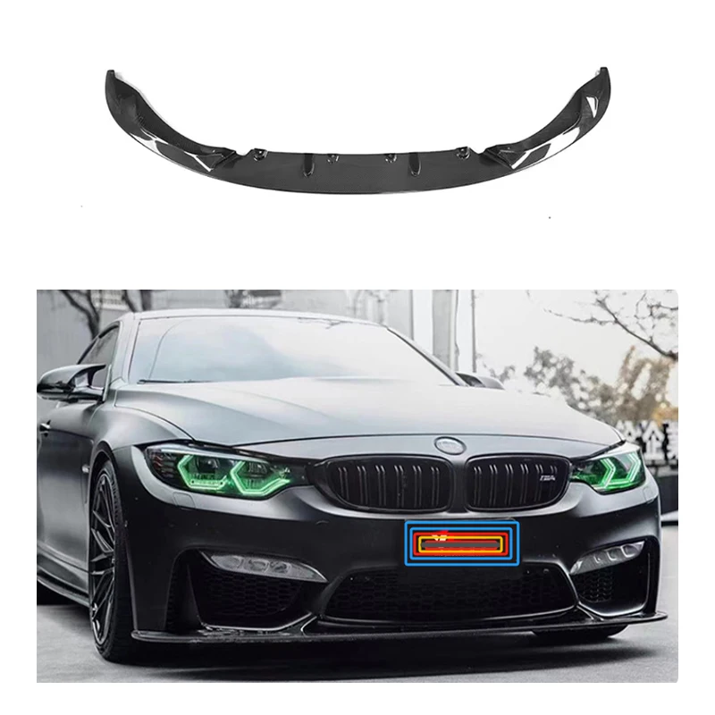 

Luxury Dry Carbon Fiber Front Diffuser Spoiler for F80 M3 F82 F83 M4 2014-2020 3D Style Front Bumper Lip