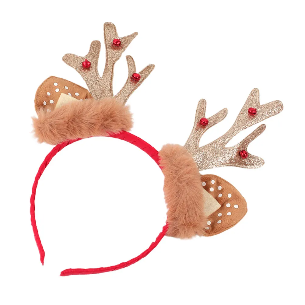 

1Pcs Children Elk Headband Unique Hair Decor for Xmas Party Photo Props Cosplay Performance Lovely Headdress Elk Decor