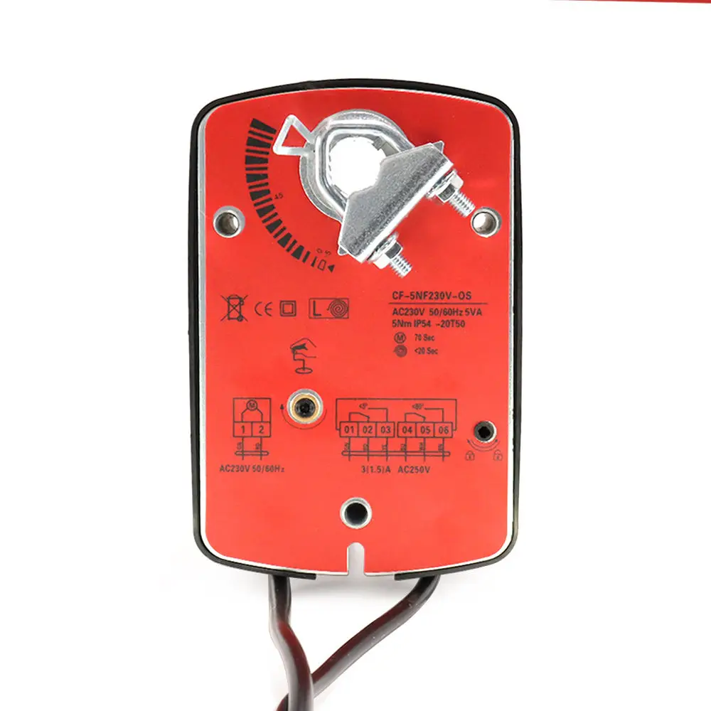 LFZ-T Spring Return Damper Actuator 3-10Nm 24V AC/DC IP54 ON/OFF Rotary Actuator for HVAC System
