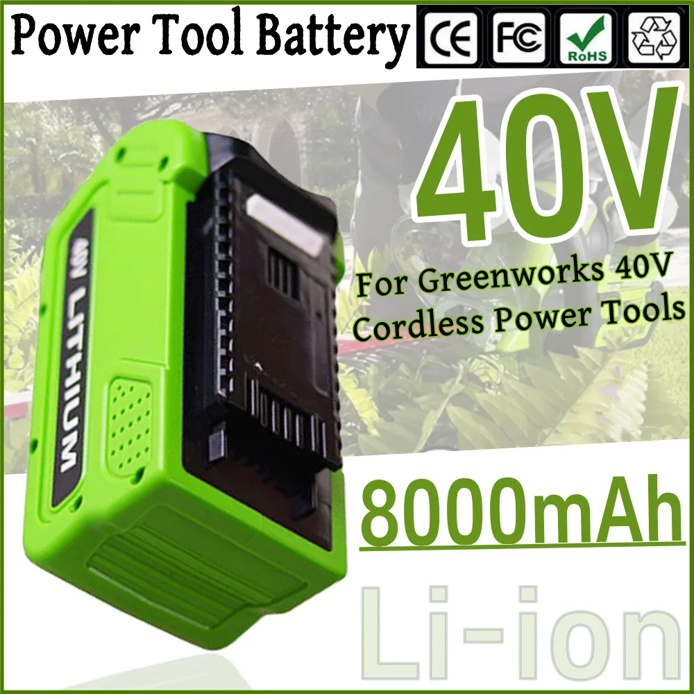 

40V Li-ion Rechargeable Battery 40V 8000mA For GreenWorks 29462 29472 29282 G-MAX GMAX Lawn Mower Power Tools Battery