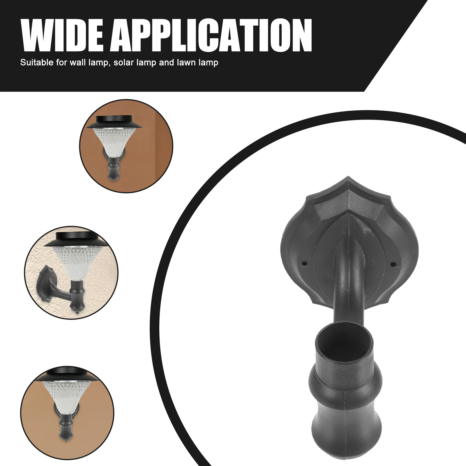 

2pcs Plastic Wall Sconces Holder Sturdy Wall Lamp Base For Bedroom Bathroom Kitchen Porch Corridor Solar Lamp Fixture Outdoor