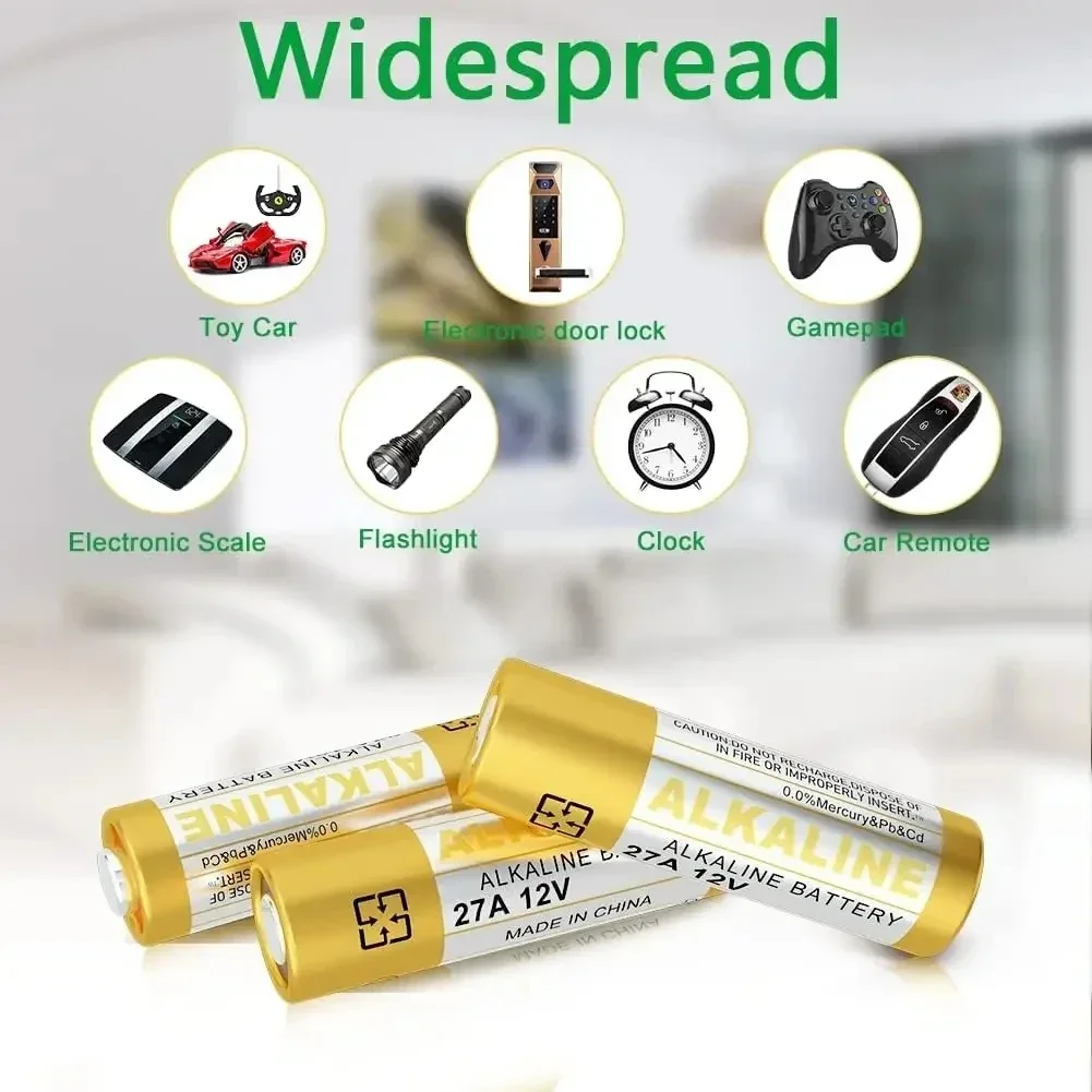 5-60PCS 12V 27A Dry Alkaline Battery A27 Batteries 27AE 27MN A2 L828 K27A For Remote Control Gamepad Flashlight Doorbell Toys
