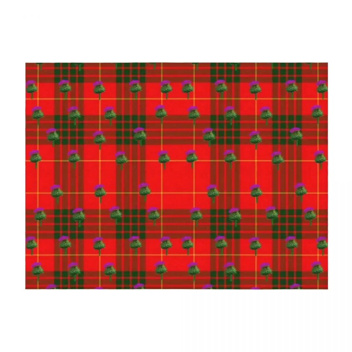 

RED CAMERON CLAN TARTAN & PURPLE THISTLE PATTERN ART Throw Blanket Sleeping Bag christmas gifts Luxury Thicken Blankets