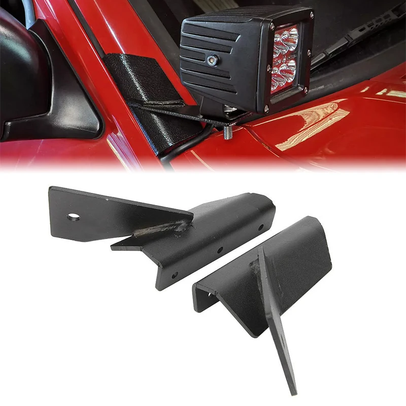 

Windshied A-Pillar LED Work Light Bracket Mounting Holder For Jeep Cherokee XJ 1984-2001 for Jeep Comanche MJ 1986-1992