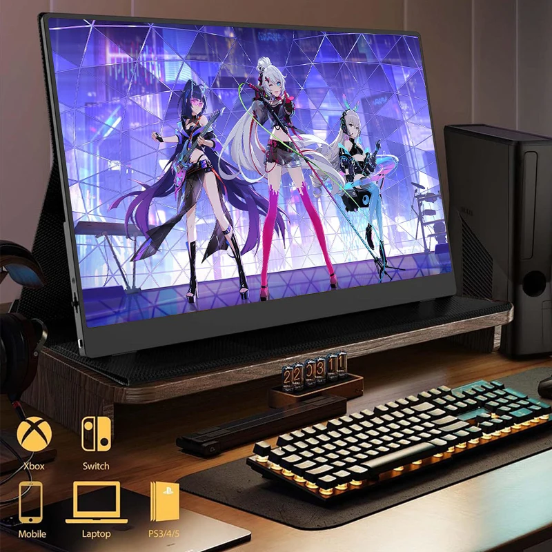 LANLIPU 15.6inch Portable Monitor 144HZ Typec HDMI External Travel Second Display For PC Cell Phone Xbox Switch PS4/PS5 Laptop - Image 5