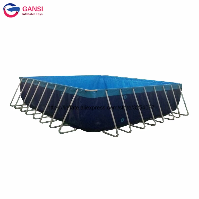 Popular metal frame rectangular swimming pool  above ground pools from China