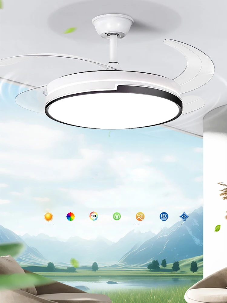 

Ceiling Fan with Light and LED 42 Inch High Airflow LED Dual-Mode Functionality for Living Room & Bedroom, Remote & Timer