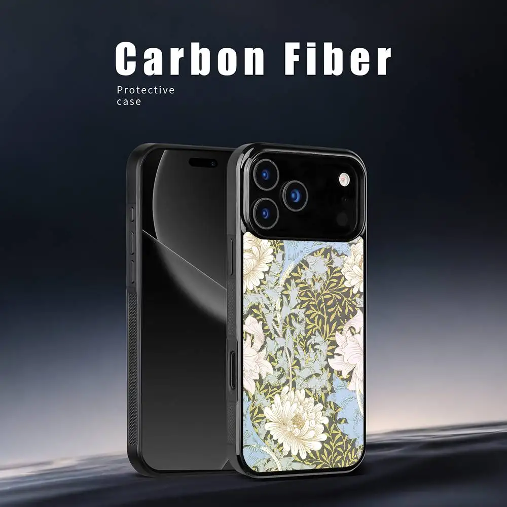 Retro bloemen Hard Case voor iPhone 17 16 15 14 13 12 11 Pro Xs Max Mini Plus