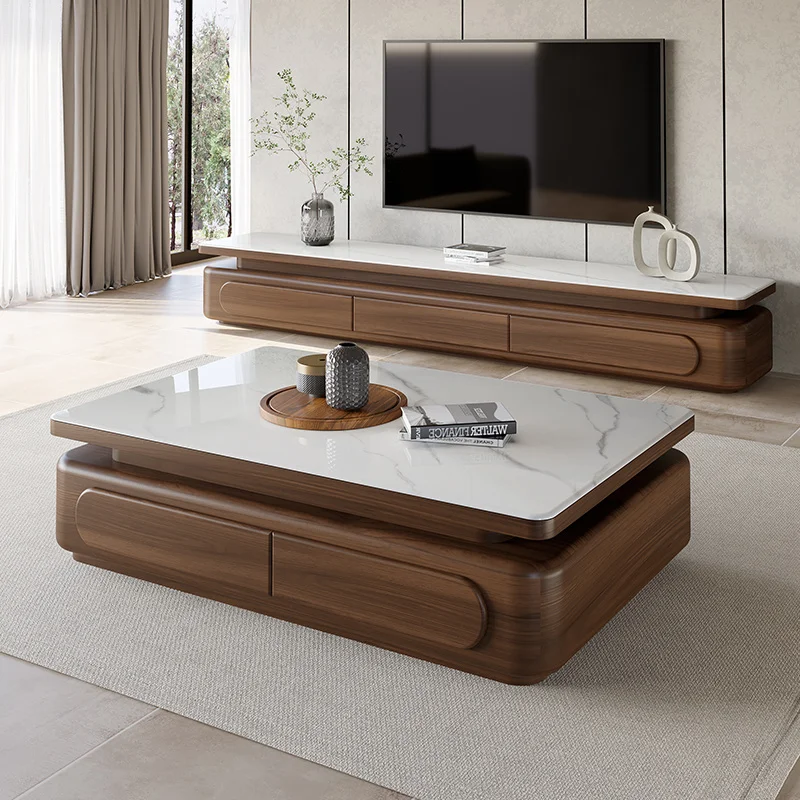 

Журнальный столик из цельного дерева в средневековом стиле - итальянский минималистичный журнальный столик для гостиной, креативная мебель для дома طاولة قهوة FYCT