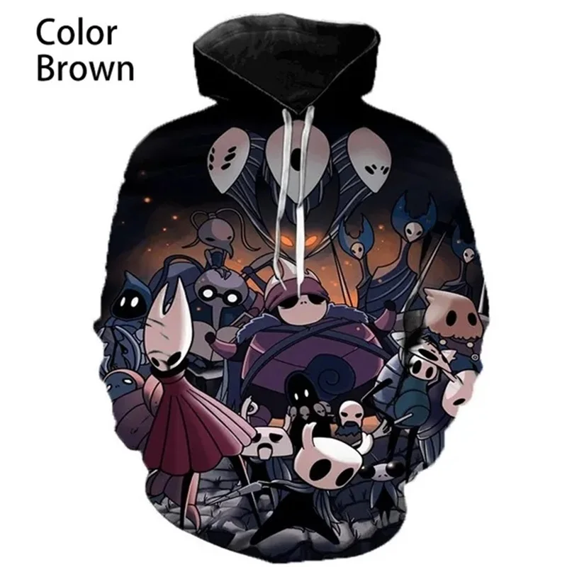 Hot Games Hollow Knight Graphic Hoodies For Men Women 3D Print Pullover Sweatshirts Tops Hip Hop Plus Size Hoodie Streetwear