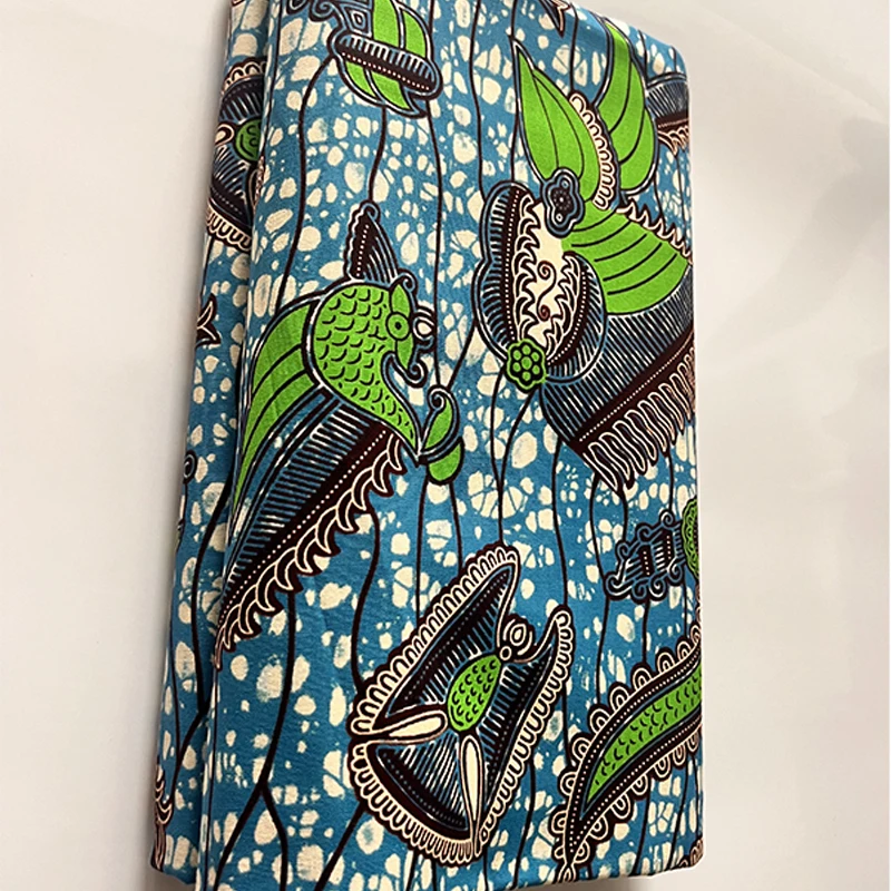 オランダ産100%コットンアンカラ生地、最高品質の本物のワックスプリント生地、女性用ウェディングパーティードレス6