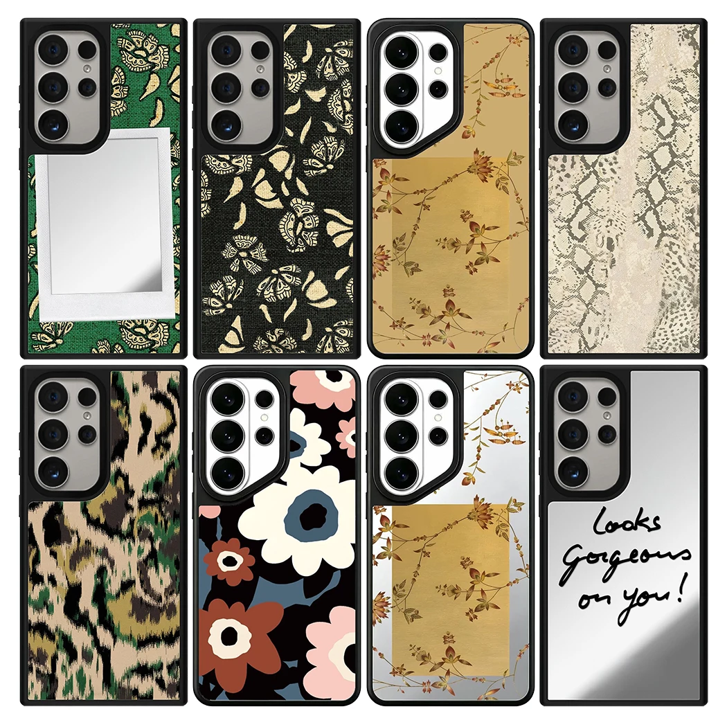 606047 Mirror Surface Magnetic Phone Cover for Samsung Galaxy S23 S24 S25 S26 Ultra S26+ Plus Case