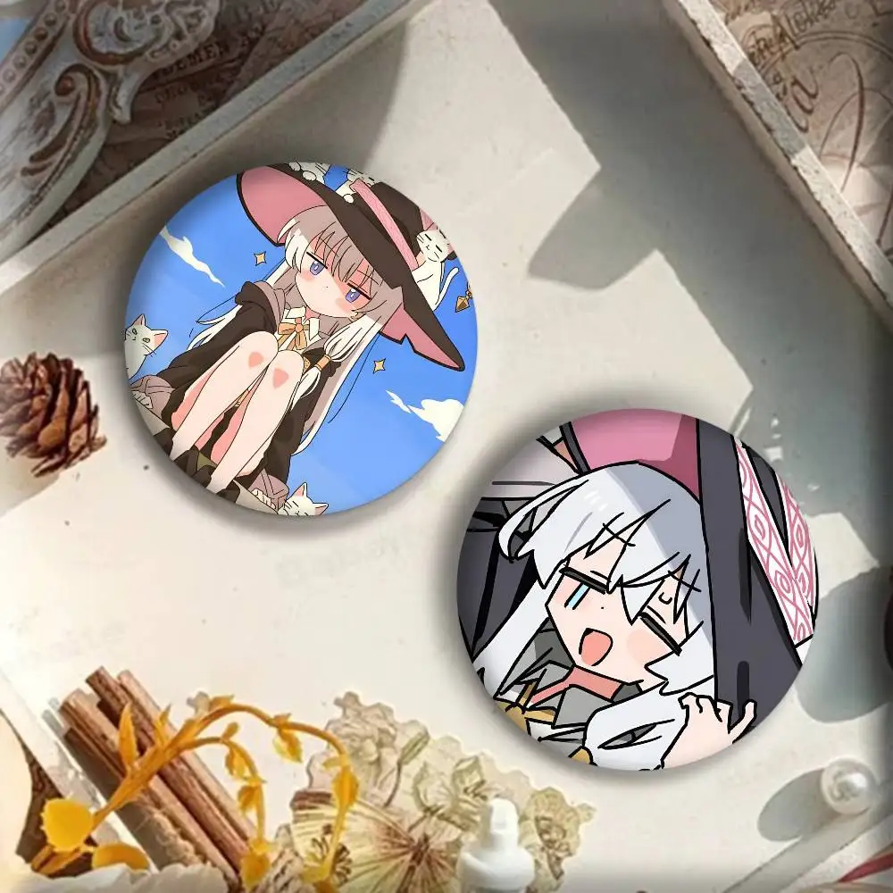 Anime  Cartoon W-Wandering Witch The Journey of Elaina Round badge lapel pin backpack clothing jewelry accessories gift brooch view 5