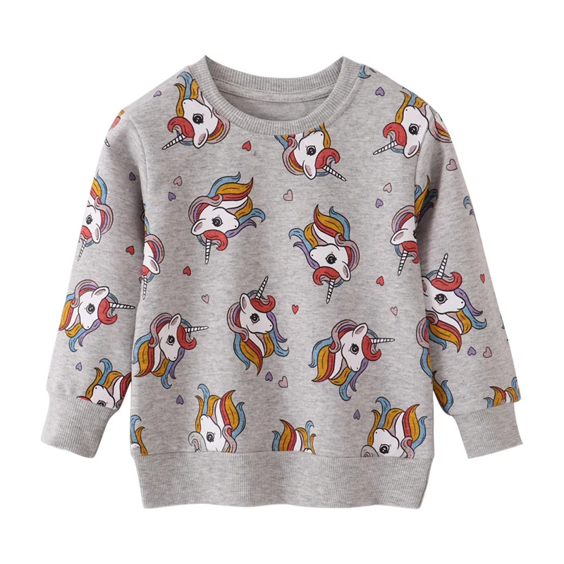 

Jumping Meters 2-7T New Arrival Animals Print Girls Sweatshirts Unicorn Cute Children's Clothes Kids Tops Shirts Hoodies Shirts