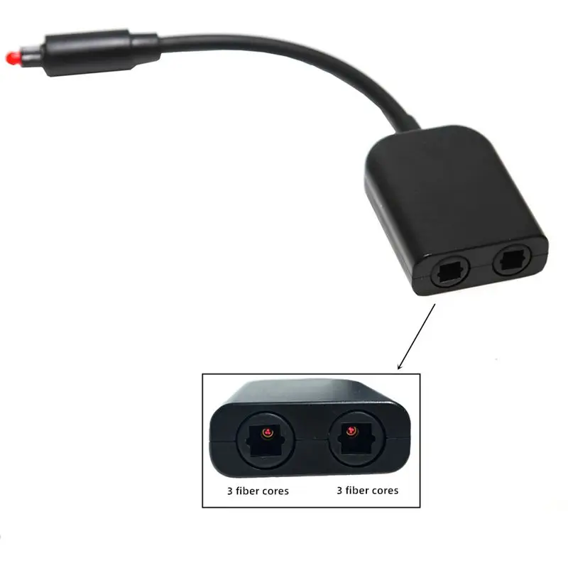 6-Core Fiber Optic Converter 2 In 1 Out Audio Fiber Optic Cable 1/2 Fiber Optic Adapter Audio Fiber Optic Distributor