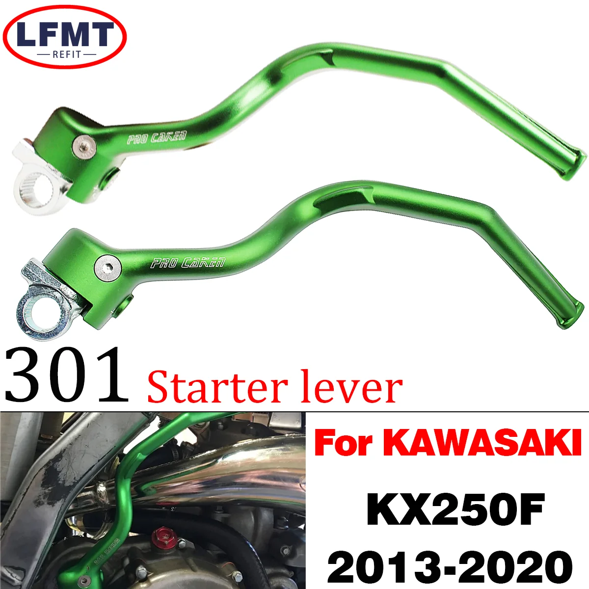 Motorcycle CNC Forged Kick Start Starter Lever Pedal For Kawasaki KX 85 100 250F 450F KLX450R KX85 KX250F KX450F KX100 2001-2020