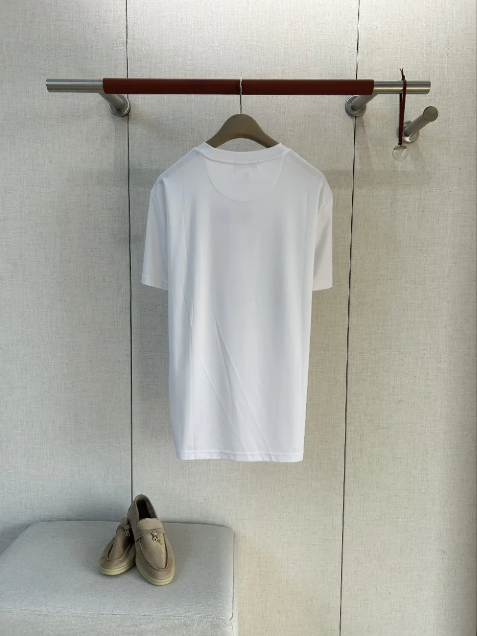Mens Old Money Style High Count Combed Long Staple Cotton Art Printed Loose Casual Spring Summer Short Sleeve T Shirt