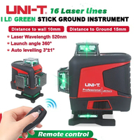 UNI-T Green Laser Level Meter LM576LD-e 16 Lines USB Rechargeable Lithium Battery Leveling Tool 360 Self Leveling