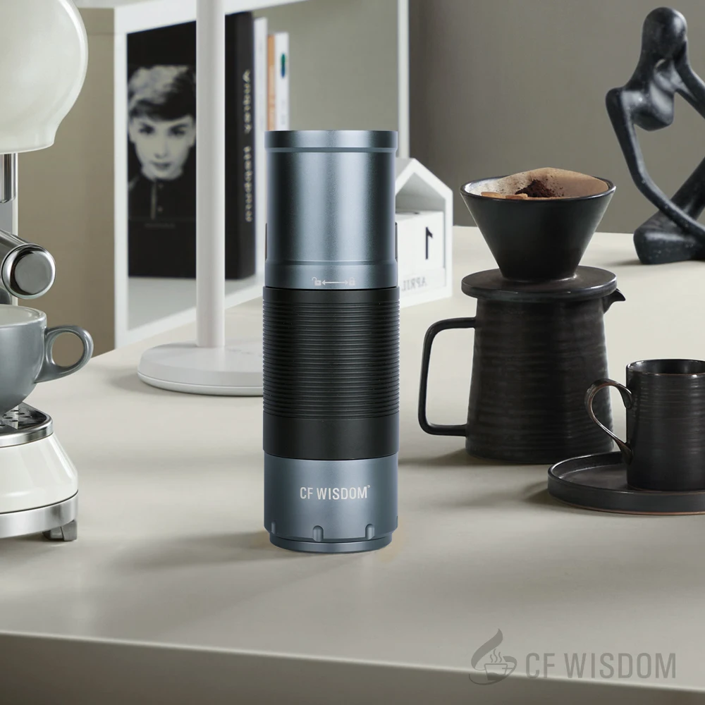 مطحنة القهوة الكهربائية CF WISDOM مع ميزة الذاكرة، غطاء مقاوم للغبار، محرك عالي السرعة، شحن USB لاستخدام تخمير المطبخ والسفر #5