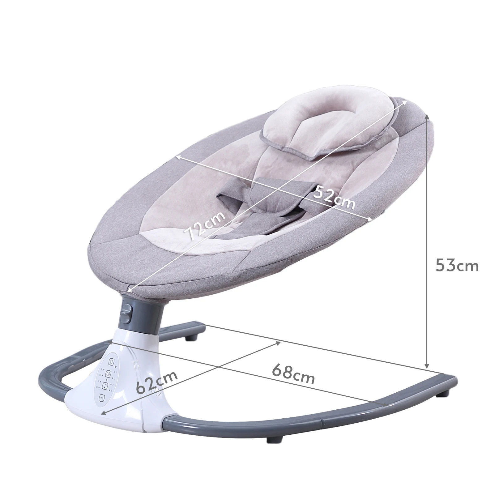 Putybudy S-Y608 Motorized Baby Swing for Infants Baby Rocker 4 Speeds & 4 Timer & 12 Preset Lullabies Supports BT Connection