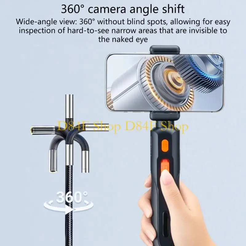 D84F Lightweight Industrial Snake Camera With 1080P Resolution And Complete Adjustment For DIY Home Repairs