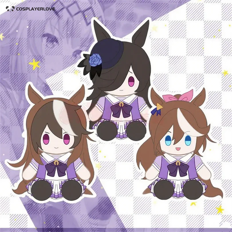

Uma musume Pretty Derby Tokai Teio Rice Shower Symboli Rudolf Plush Prop Stuffs for Cosplay