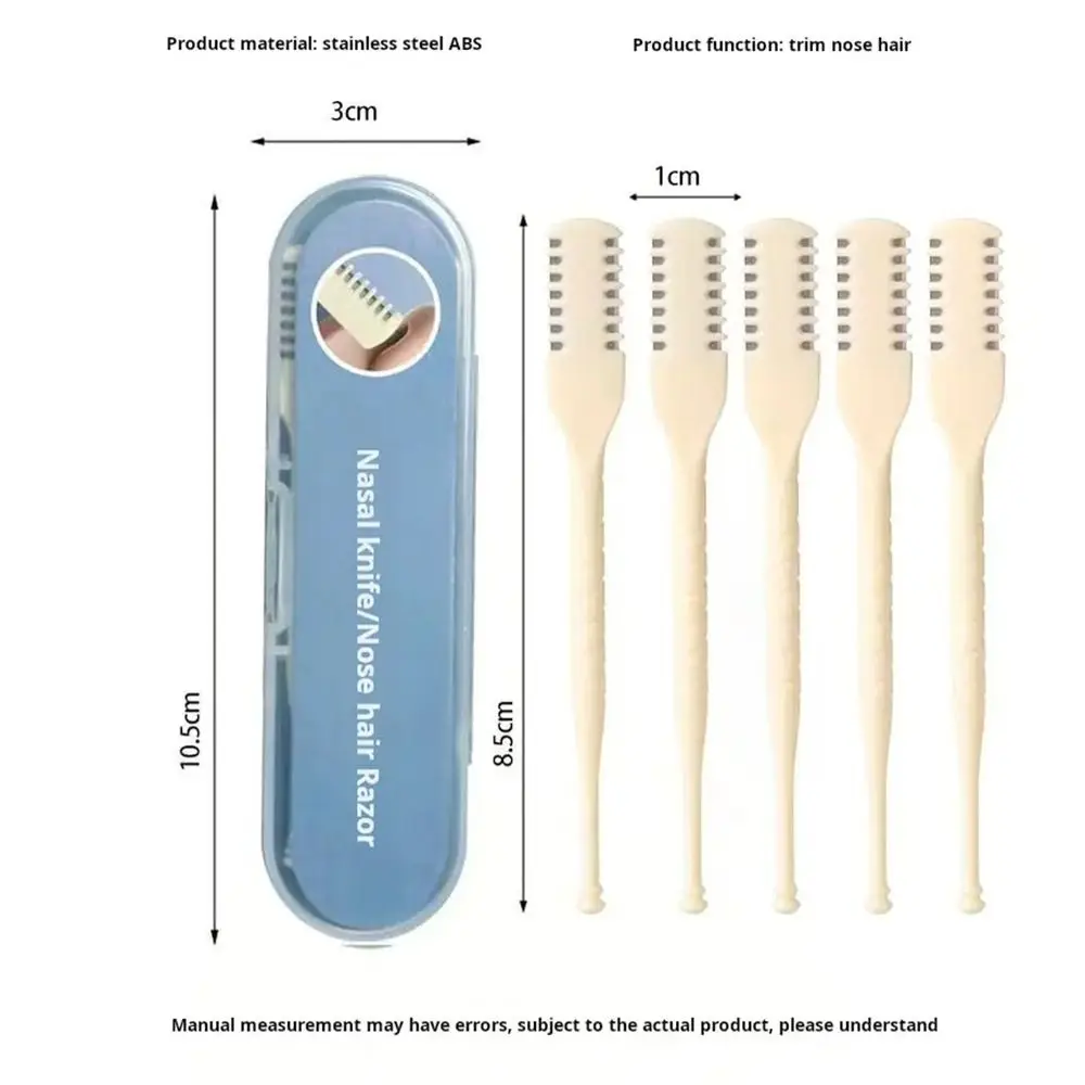 1/2/3/4/5 pcs Double Head Nose Hairs Razor Washable with Comb Teeth Nasal Clippers Nose Hair Trimmer Personal Grooming