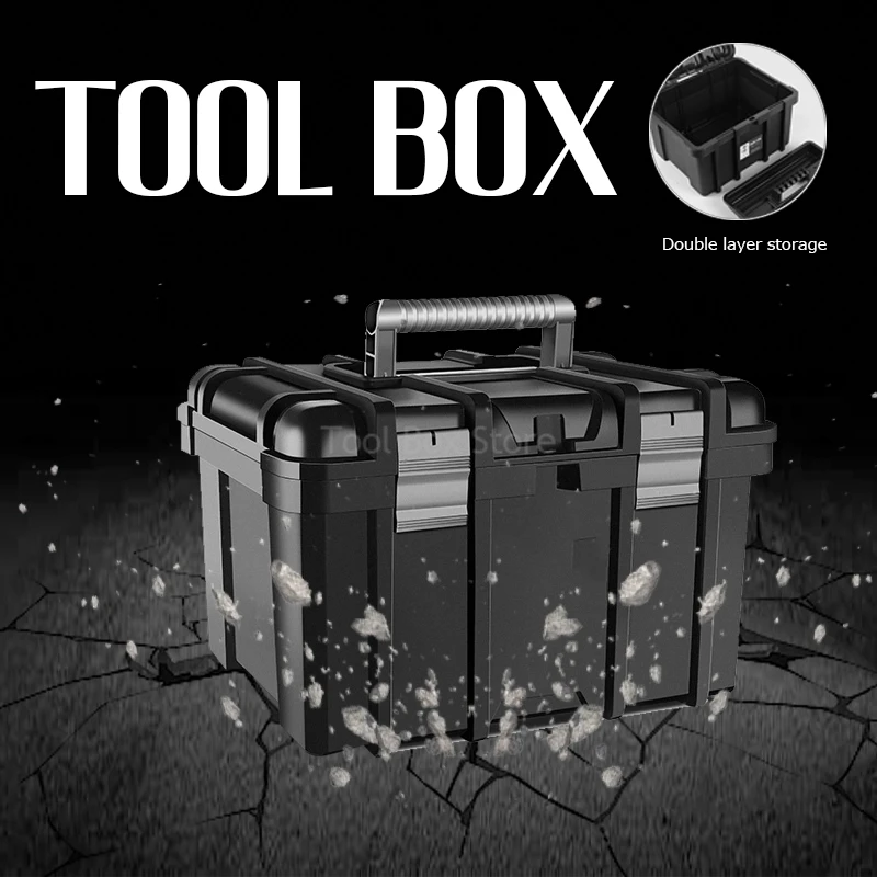 

Portable Tool Box Hardware Toolbox Plastic Combination Suitcase Storage Box Electrician Carpenter Electric Drill Organizer Boxes