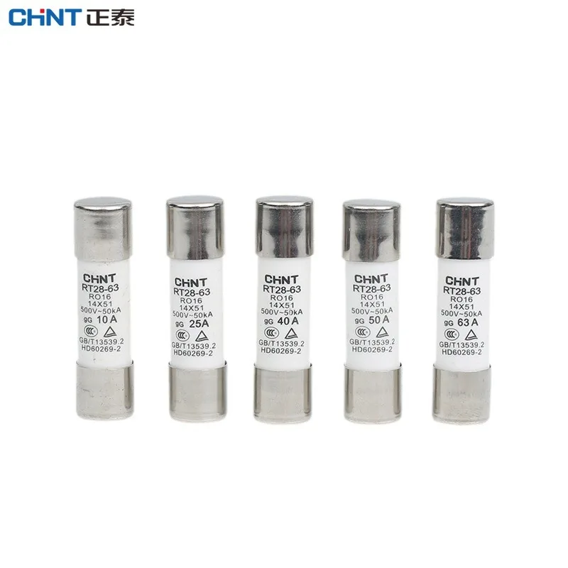 CHINT RT28-32 (RO15) 10X38 RT28-63 (RO16) 14X51 500V 2A 10A 16A 20A 25A 32A 40A 50A 63A Ceramic Fuse Link Fuse Fusible Core Kit