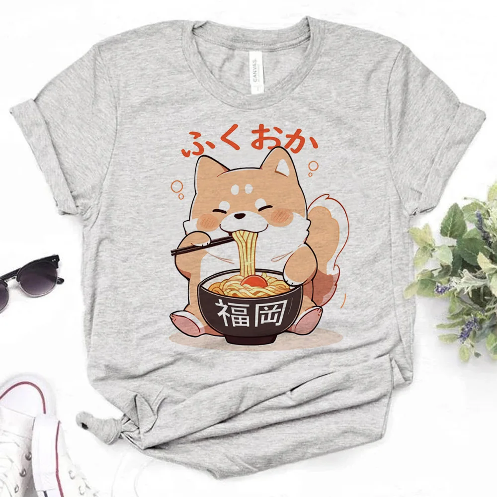 Shiba Inu t shirt women harajuku anime Japanese top female manga Japanese clothes