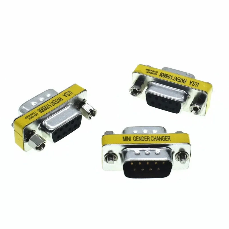 DB9 9Pin  D-Sub Connectors Mini Gender Changer Adapter RS232 Serial Connector Male To Male Female To Female Female To Male