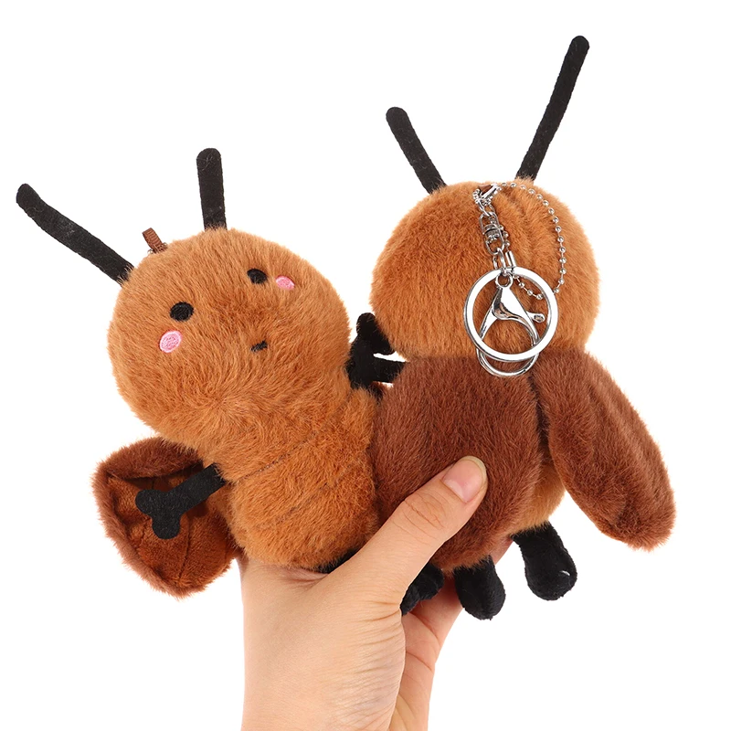 Lovely Cockroach Plush Doll Stuffed Animal Keychain Cartoon Plush Toys Key Holder Lovely Backpack Pendant For Birthday Gifts