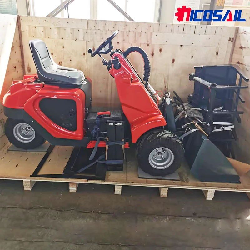 رافعات انزلاقية رخيصة الثمن ذات محرك ثلاثي العجلات، جرافة انزلاقية عجلة انزلاقية