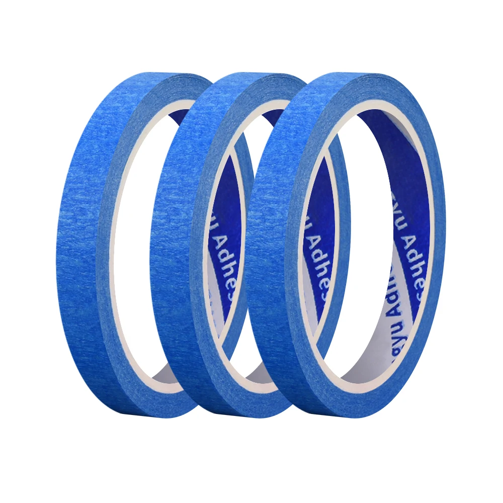 3 Roll 10m/20m Paint Tape Multi-Surface Masking Easy Removal Paint Tape Security Wall Painting Crafts Art Construction Home