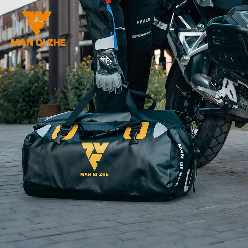 

FEHER Motorcycle Tail Bag Waterproof Expandable 40L Standard Motorcycle Luggage Bag Travel Outdoor Gear Motorbike Seat Bags