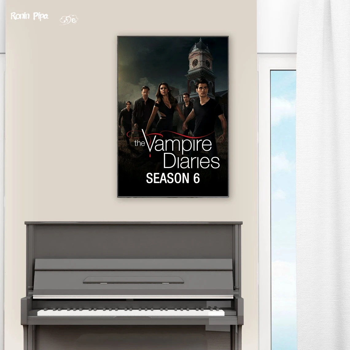 The Vampire Diaries 6 Classic Movie Poster Art Print Canvas Painting Wall Pictures Living Room Home Decor (No Frame)