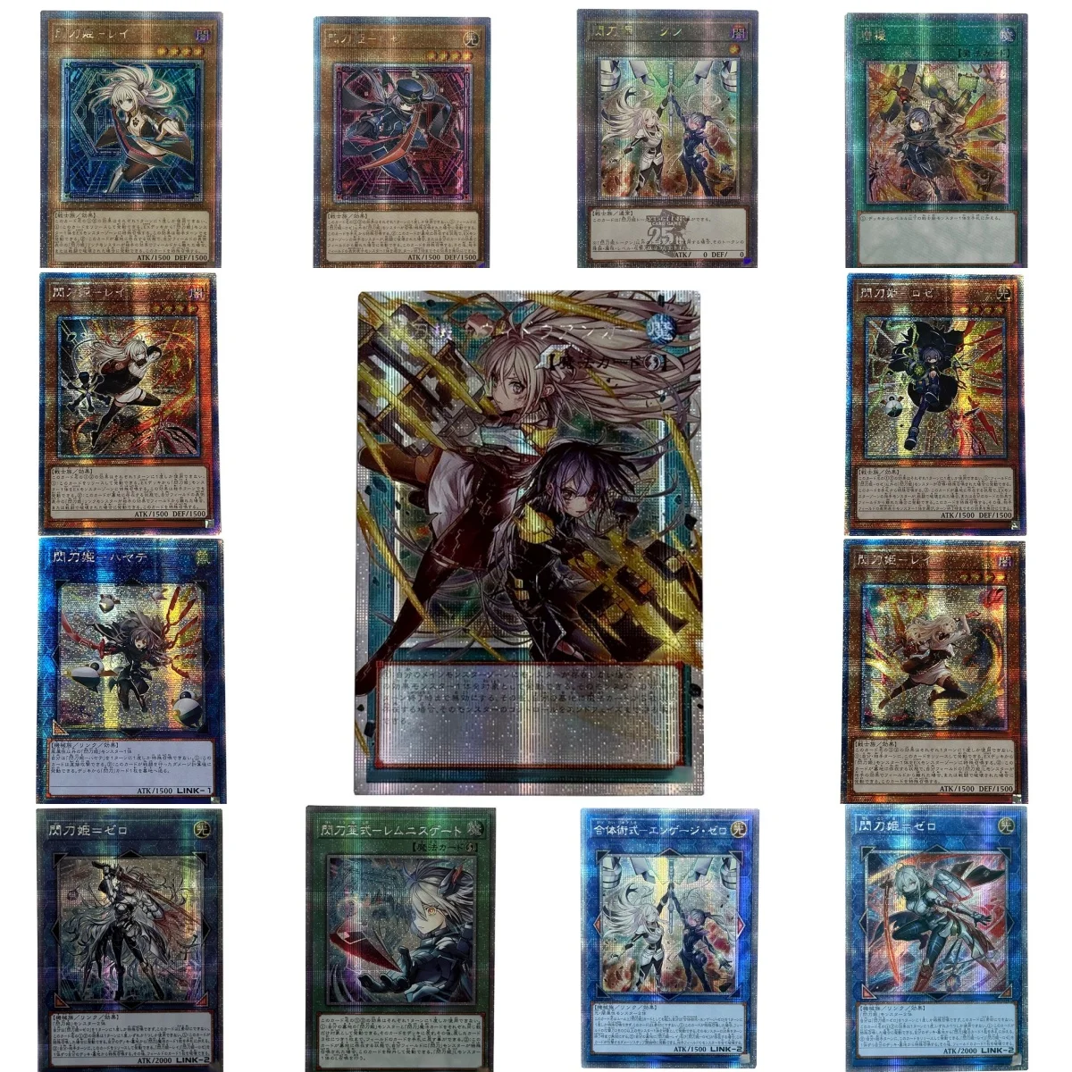 13 modelos de Yu-Gi-Oh! Juego de Mesa DIY Serie Sky Striker Ace: Tarjetas Impresas y Juguetes Sky Striker Mobilize-Linkage! Juego de Cartas Universal