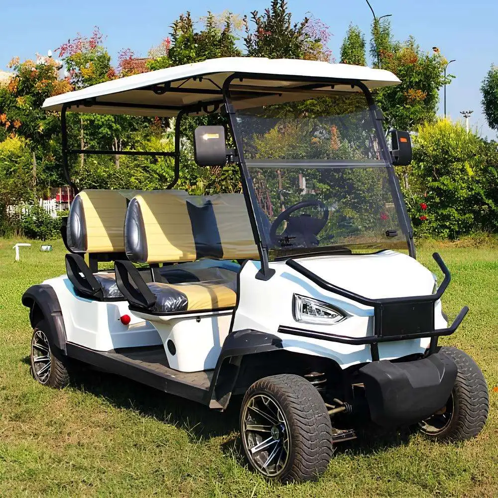 Factory Wholesale New Style 72v 4 Seaters Electric Golf Cart 30% Max Driving Slope Electric Golf Cart