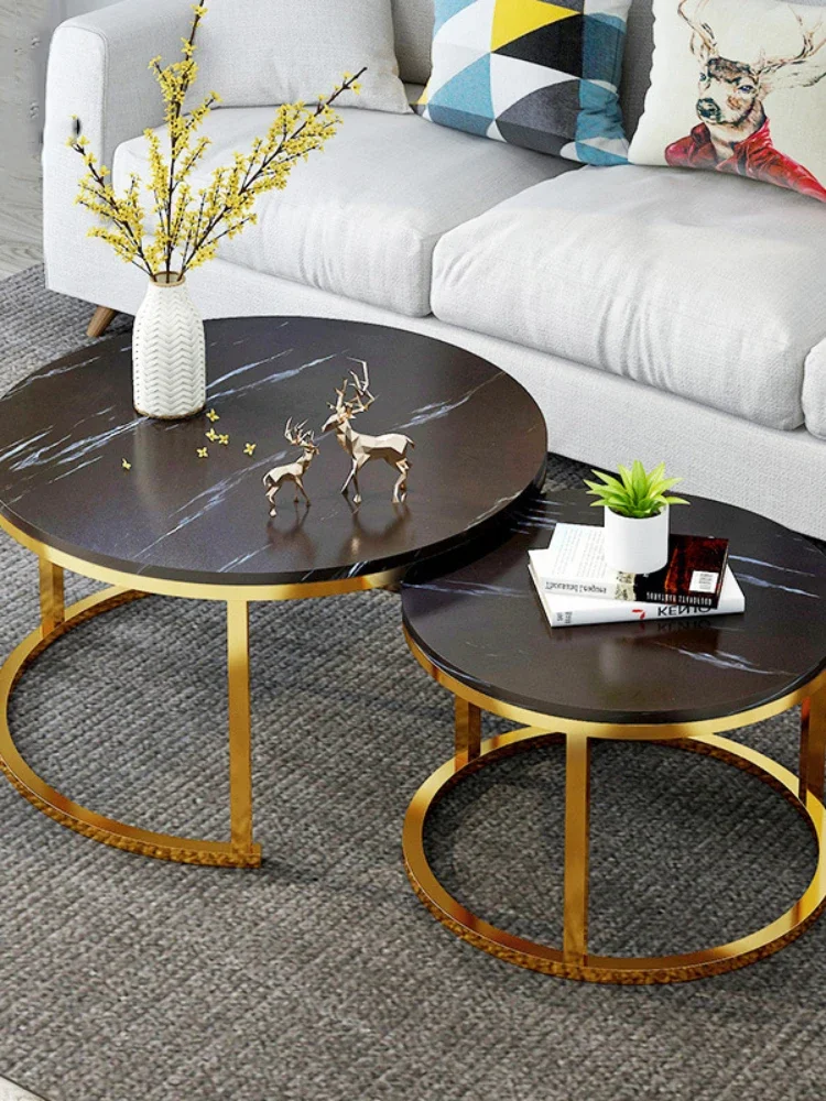 Nordic Living Room Coffee Table Writing Luxury Round Side Coffee Table Living Room Furnituremesa De Centro Household Products