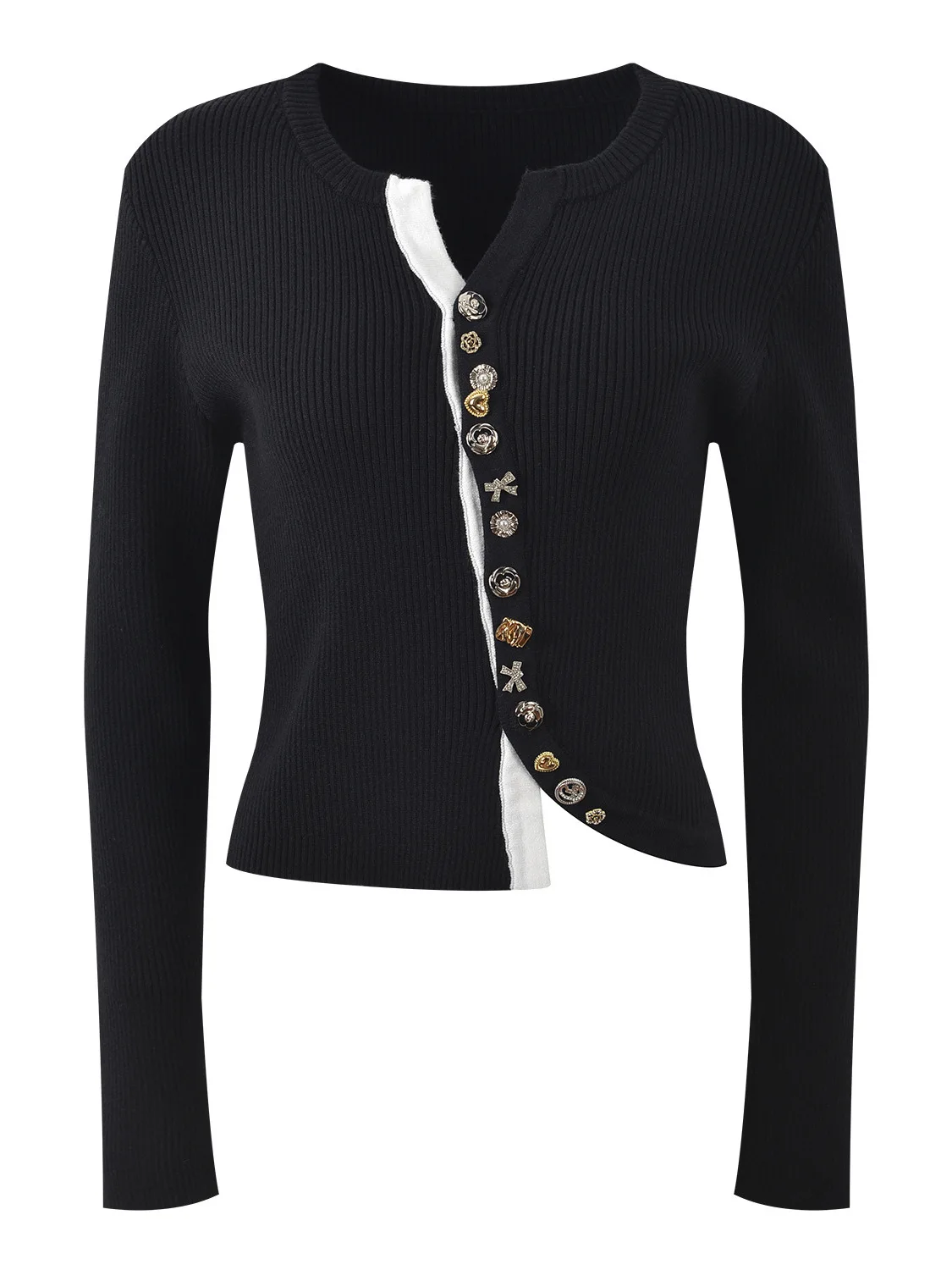 

Новинка! Женский укороченный вязаный кардиган с асимметричным дизайном, облегающий, с богатой отделкой, красный, для весны и осени.