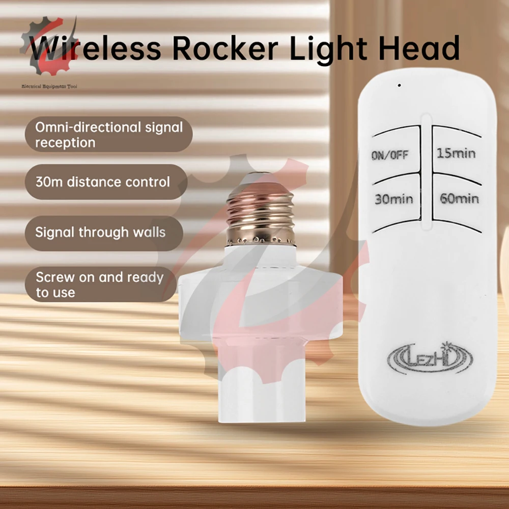 E27 Bulb Socket Adapter Wireless Remote Control Smart Switch LED Lamp Base  AC110-240V Light Lamp Holder Converter House Timer