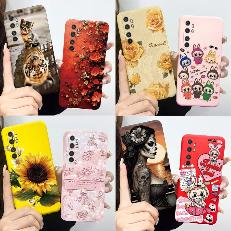 Colorful Flower Case for Xiaomi Mi Note 10 Lite Note10 Pro Note10Lite Note10Pro 10Lite Silicone Soft Slim Protective Case Cover