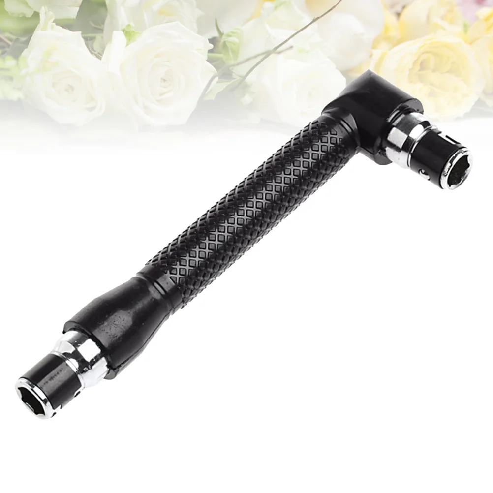 

90 Degree Right Angle Screwdriver Adapter L Wrench Easy Grip Sturdy Home Garage Workshop Use Double Headed Socket