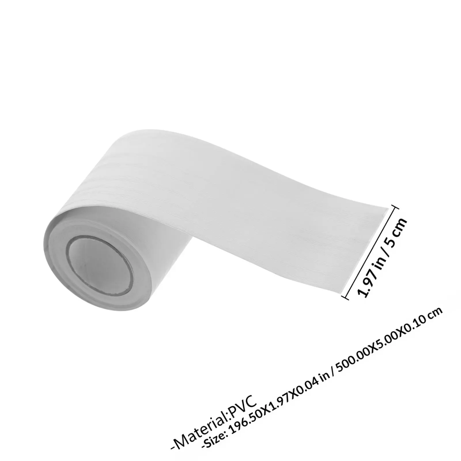 5M Self-Adhesive Flexible PVC Skirting Board Trim for Walls Floors Ceilings Childrens Room Decor Peel and Stick Baseboard