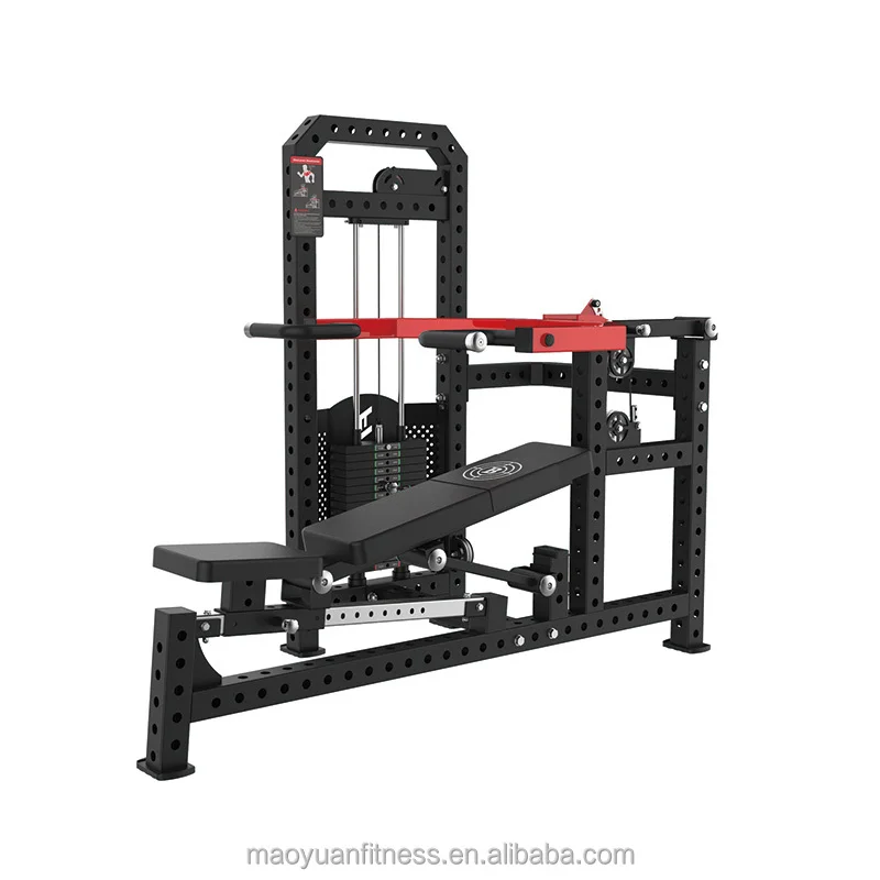 Pin Loaded Dual Function Gym Equipment High Pull Down Low Lat Row Machinepromote sales