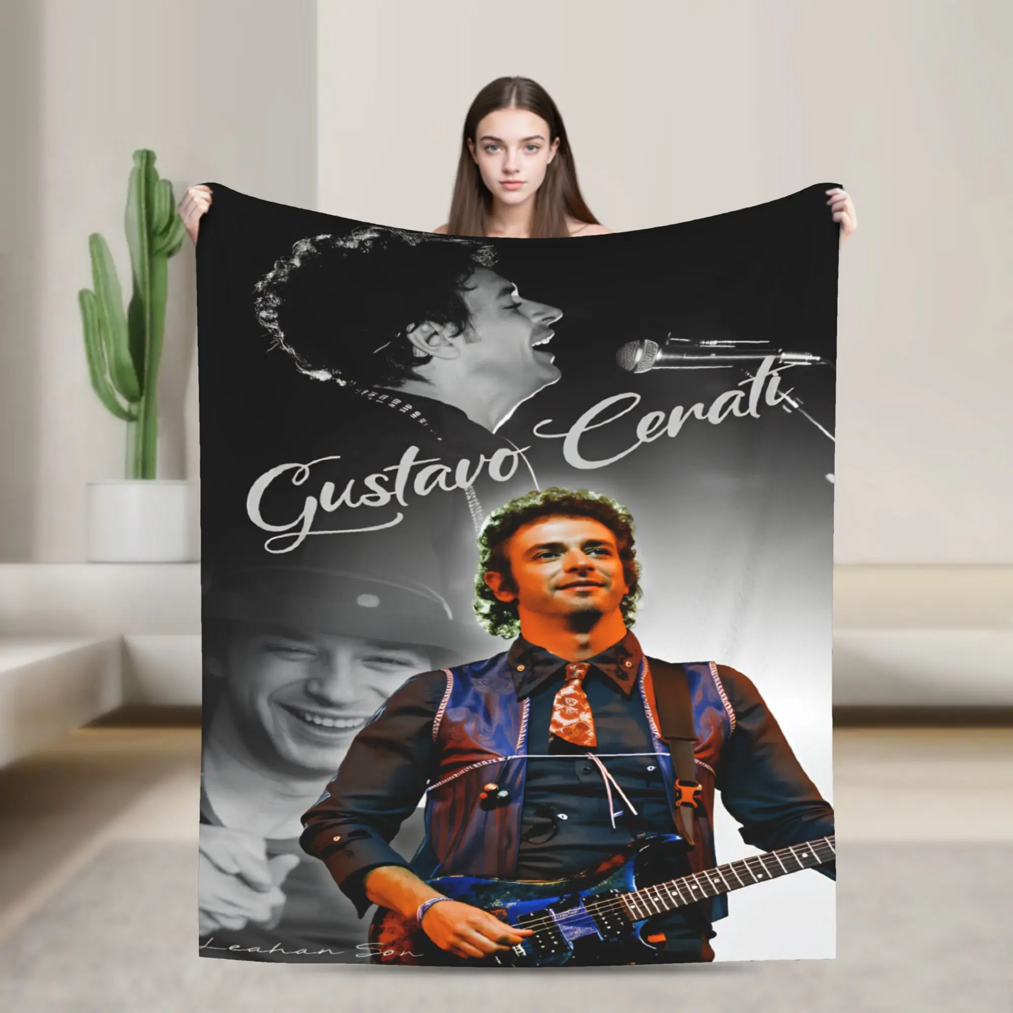 Gustavo Cerati Argentine Singer Blankets Soft Plush Throw Blanket For Boy Girl Couch Chair Sofa Bed Flannel Bedspread Bed Cover